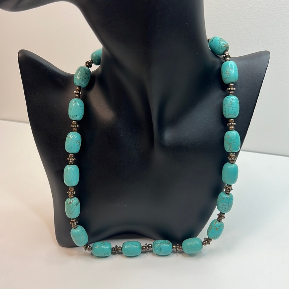Precious Stones Style Large Beaded Necklace (closure broken)